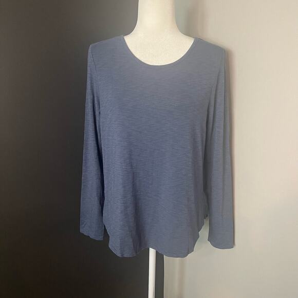 Artisan NY Woman’s Dusty Blue Long Sleeve Modal Cotton Pullover Top- Size L - Picture 1 of 8